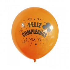 Globo Globolandia N9 Feliz Cumpleaños x 50 Unidades